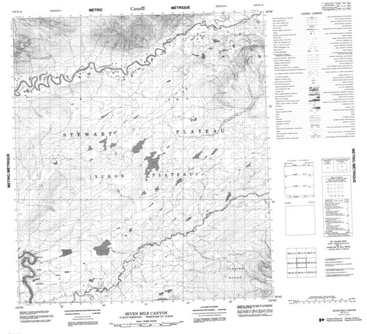 Seven Mile Canyon Topographic map 105N14 at 1:50,000 Scale