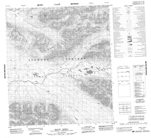 Mount Ortell Topographic map 105N15 at 1:50,000 Scale