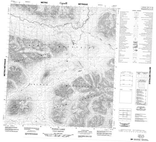Fango Lake Topographic map 105O12 at 1:50,000 Scale