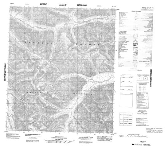 No Title Topographic map 106B10 at 1:50,000 Scale