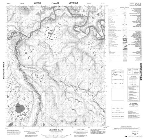 Chappie Lake Topographic map 106E15 at 1:50,000 Scale