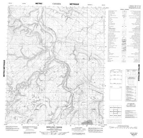 Beeline Creek Topographic map 106G09 at 1:50,000 Scale