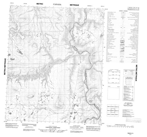 No Title Topographic map 106G11 at 1:50,000 Scale
