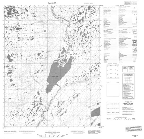 No Title Topographic map 106I10 at 1:50,000 Scale