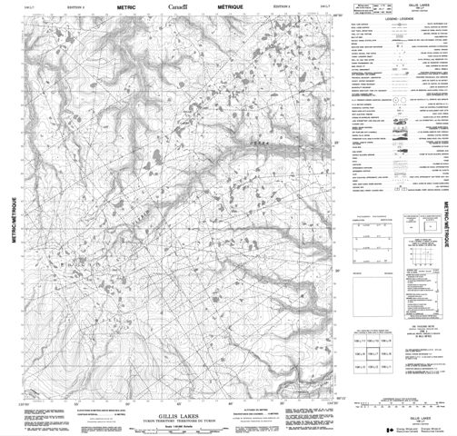 Gillis Lakes Topographic map 106L07 at 1:50,000 Scale