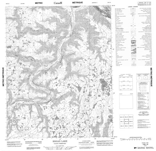 Hogan Lake Topographic map 106L08 at 1:50,000 Scale