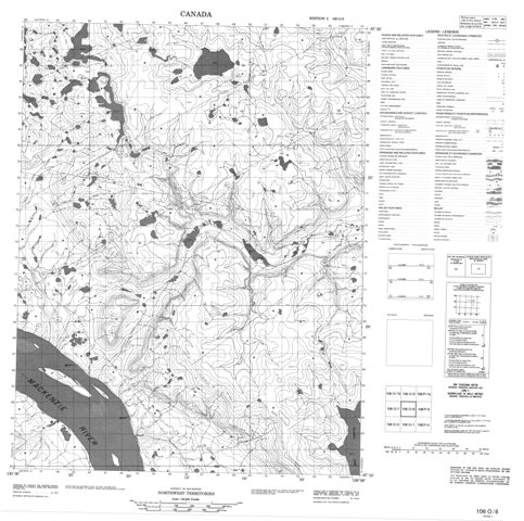 No Title Topographic map 106O08 at 1:50,000 Scale