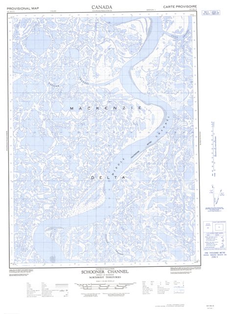 Schooner Channel Topographic map 107B06E at 1:50,000 Scale