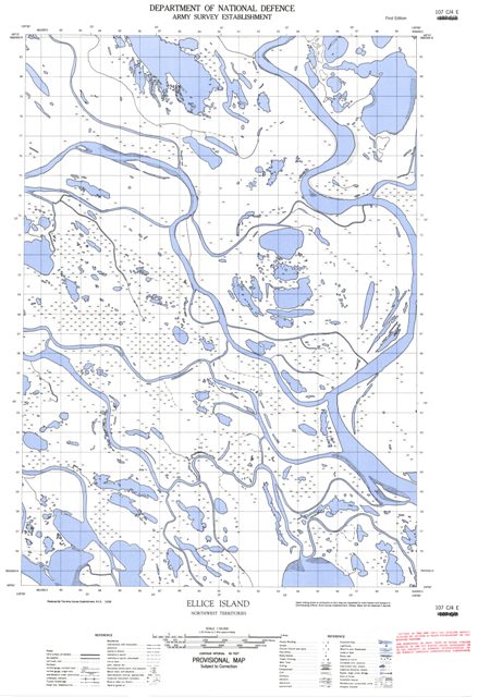 Ellice Island Topographic map 107C04E at 1:50,000 Scale
