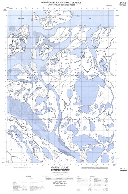 Garry Island Topographic map 107C05E at 1:50,000 Scale