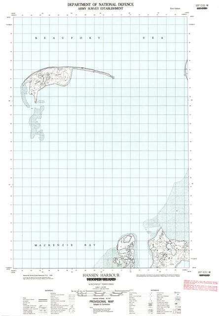 Hooper Island Topographic map 107C11W at 1:50,000 Scale