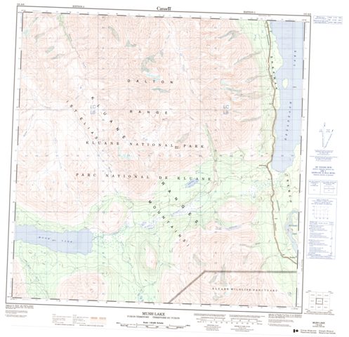 Mush Lake Topographic map 115A06 at 1:50,000 Scale