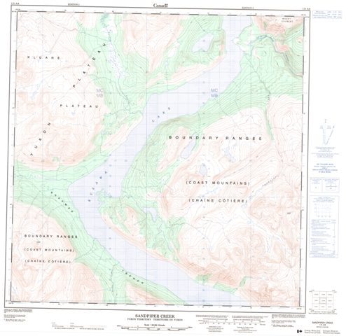 Sandpiper Creek Topographic map 115A08 at 1:50,000 Scale
