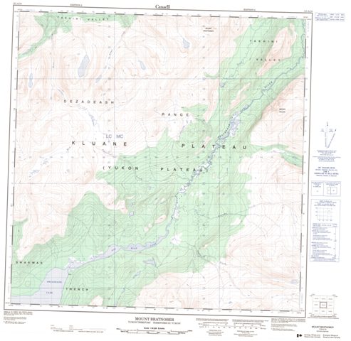 Mount Bratnober Topographic map 115A10 at 1:50,000 Scale