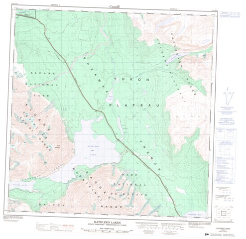 Kathleen Lakes Topographic map 115A11 at 1:50,000 Scale