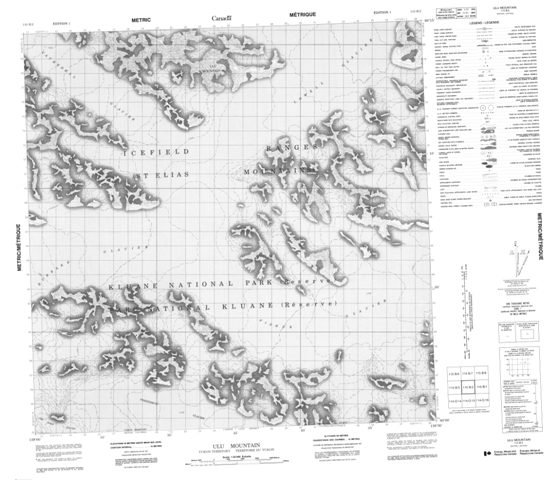 Ulu Mountain Topographic map 115B02 at 1:50,000 Scale
