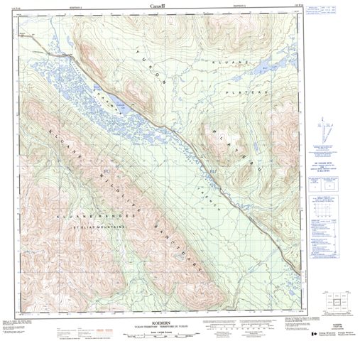 Koidern Topographic map 115F16 at 1:50,000 Scale