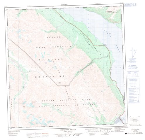 Congdon Creek Topographic map 115G02 at 1:50,000 Scale