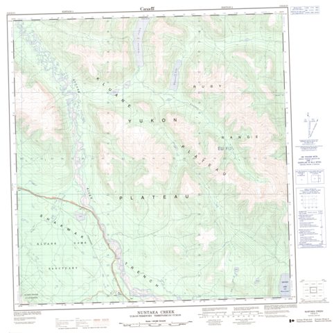 Nuntaea Creek Topographic map 115G11 at 1:50,000 Scale