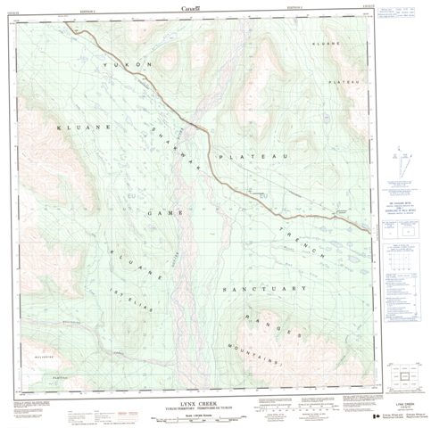 Lynx Creek Topographic map 115G12 at 1:50,000 Scale
