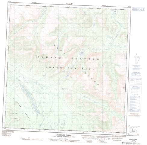 Mckinley Creek Topographic map 115H04 at 1:50,000 Scale