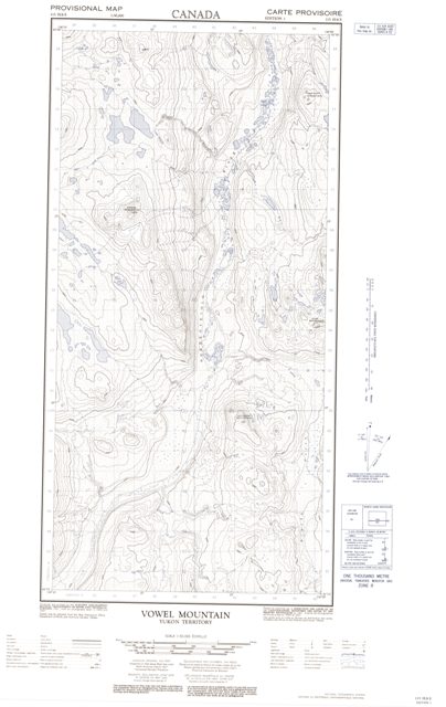 Vowel Mountain Topographic map 115H08E at 1:50,000 Scale