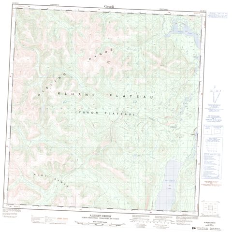 Albert Creek Topographic map 115H12 at 1:50,000 Scale