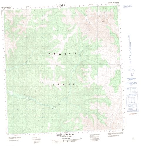 Apex Mountain Topographic map 115J08 at 1:50,000 Scale