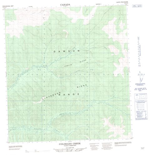 Colorado Creek Topographic map 115J10 at 1:50,000 Scale