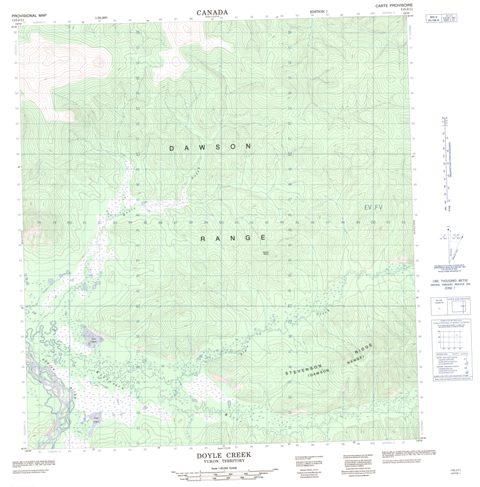 Doyle Creek Topographic map 115J11 at 1:50,000 Scale