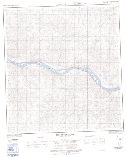 Britannia Creek Topographic map 115J15 at 1:50,000 Scale