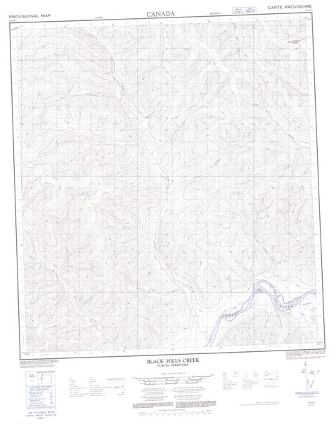 Black Hills Creek Topographic map 115O07 at 1:50,000 Scale