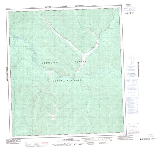 Granville Topographic map 115O10 at 1:50,000 Scale