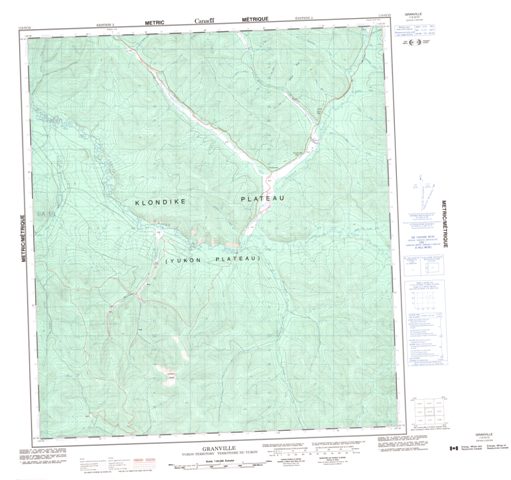 Granville Topographic map 115O10 at 1:50,000 Scale