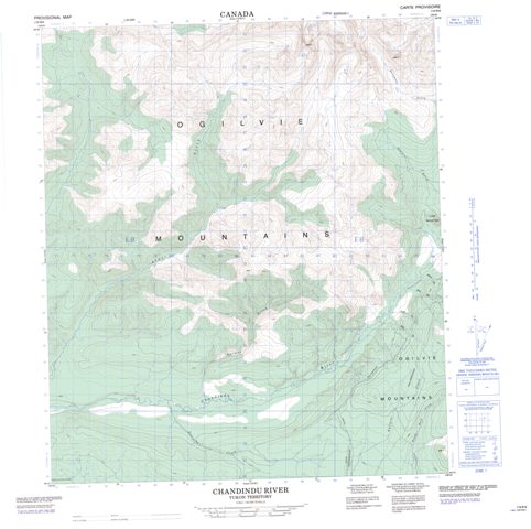 Chandindu River Topographic map 116B06 at 1:50,000 Scale