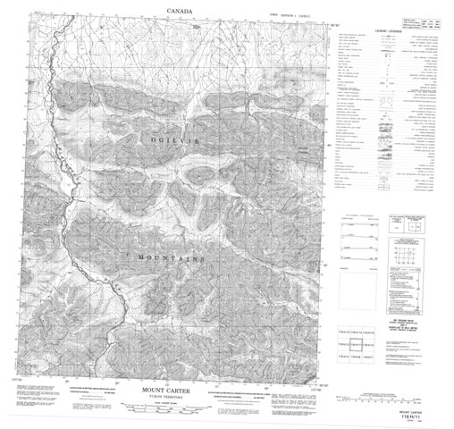 Mount Carter Topographic map 116H11 at 1:50,000 Scale