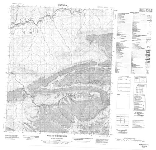 Mount Cronkhite Topographic map 116H12 at 1:50,000 Scale