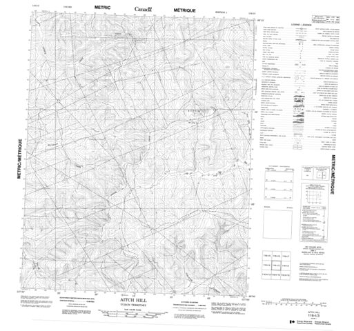 Aitch Hill Topographic map 116I03 at 1:50,000 Scale