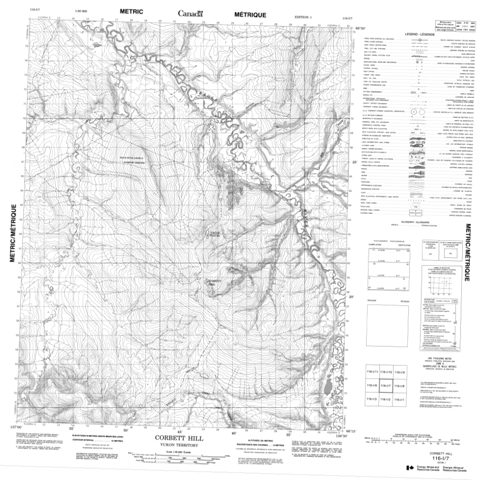 Corbett Hill Topographic map 116I07 at 1:50,000 Scale