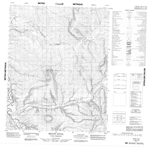 Mount Joyal Topographic map 116I10 at 1:50,000 Scale