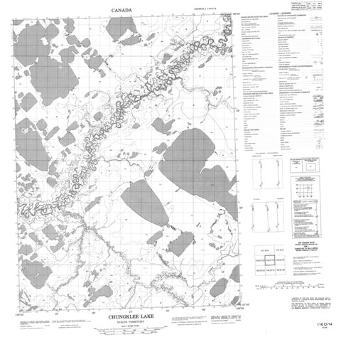 Chungklee Lake Topographic map 116O14 at 1:50,000 Scale
