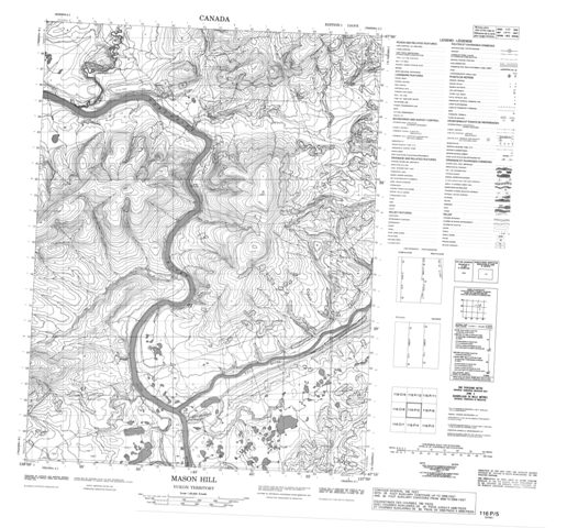 Mason Hill Topographic map 116P05 at 1:50,000 Scale