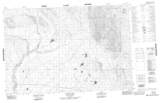 Flask Lake Topographic map 117A06 at 1:50,000 Scale