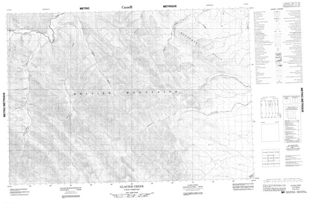 Glacier Creek Topographic map 117D04 at 1:50,000 Scale