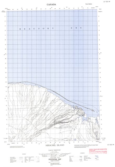 Herschel Island Topographic map 117D12W at 1:50,000 Scale