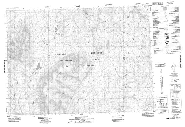 Black Top Ridge Topographic map 340B03 at 1:50,000 Scale