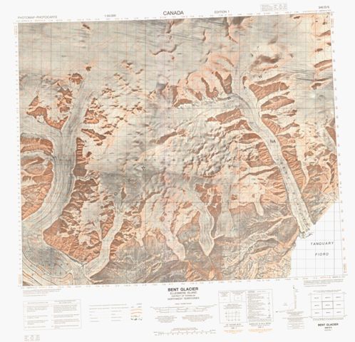 Bent Glacier Topographic map 340D05 at 1:50,000 Scale