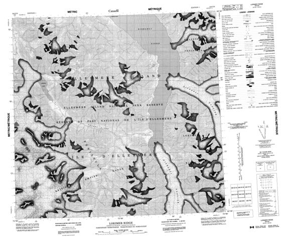 Lorimer Ridge Topographic map 340E09 at 1:50,000 Scale